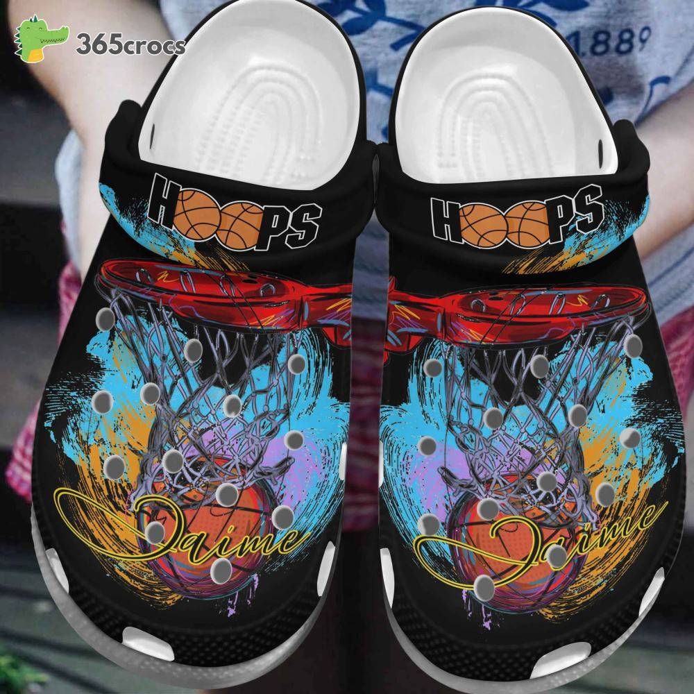 Basketball Whitesole Hoops Personalized Band Crocss Clog Shoes