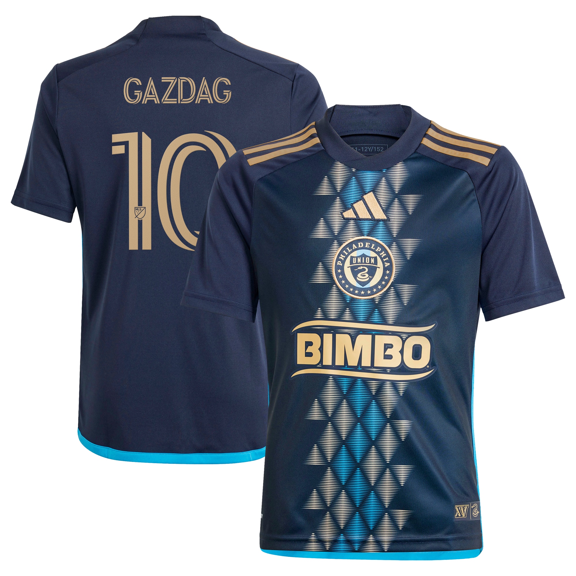 Daniel Gazdag Philadelphia Union Youth 2024 The XV Kit Replica Player Jersey  Navy