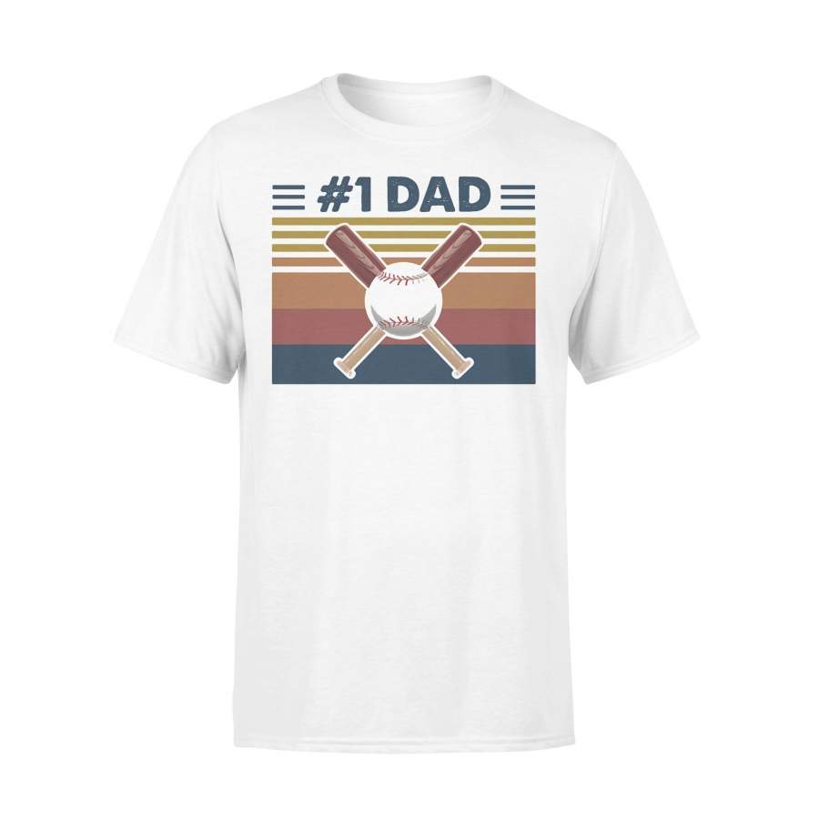 Father’s Day Baseball Number One Dad Vintage T-shirt