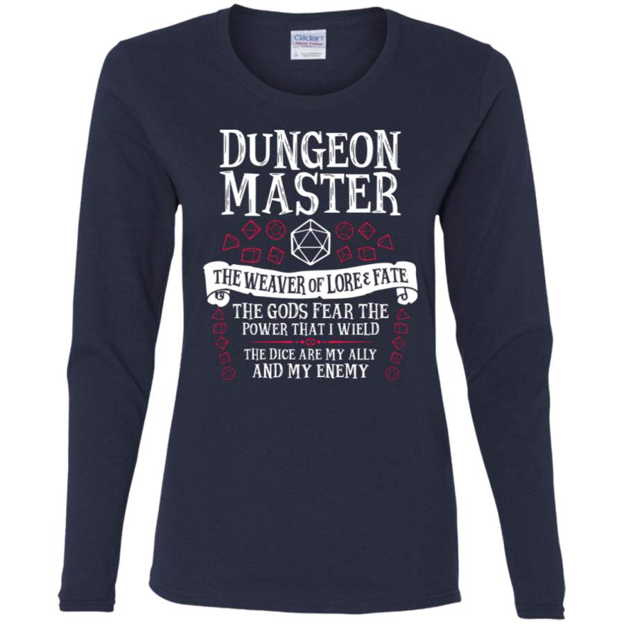 AGR Dungeon Master, The Weaver of Lore Ladies’ Cotton LS T-Shirt