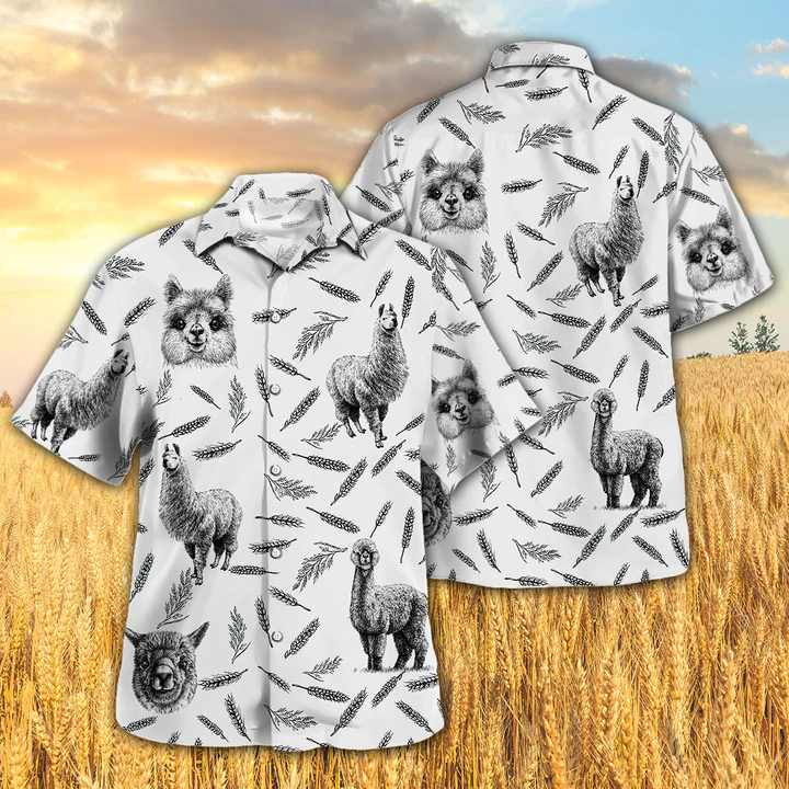 Llama Pattern Hawaii Summer Hawaii Shirt Ha77072