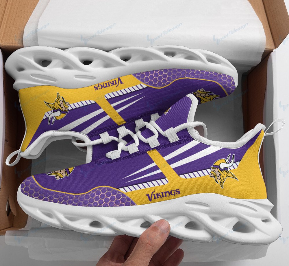 Minnesota Vikings Yezy Running Sneakers Bg43