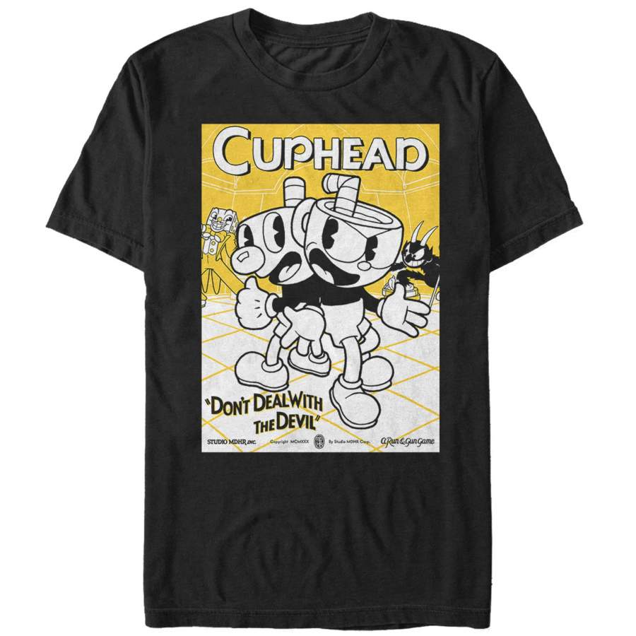 Cuphead Men’s Teamwork Poster T-Shirt