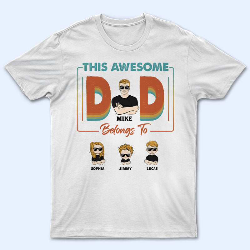 This Awesome Dad – Gift For Father – Personalized Custom T Shirt