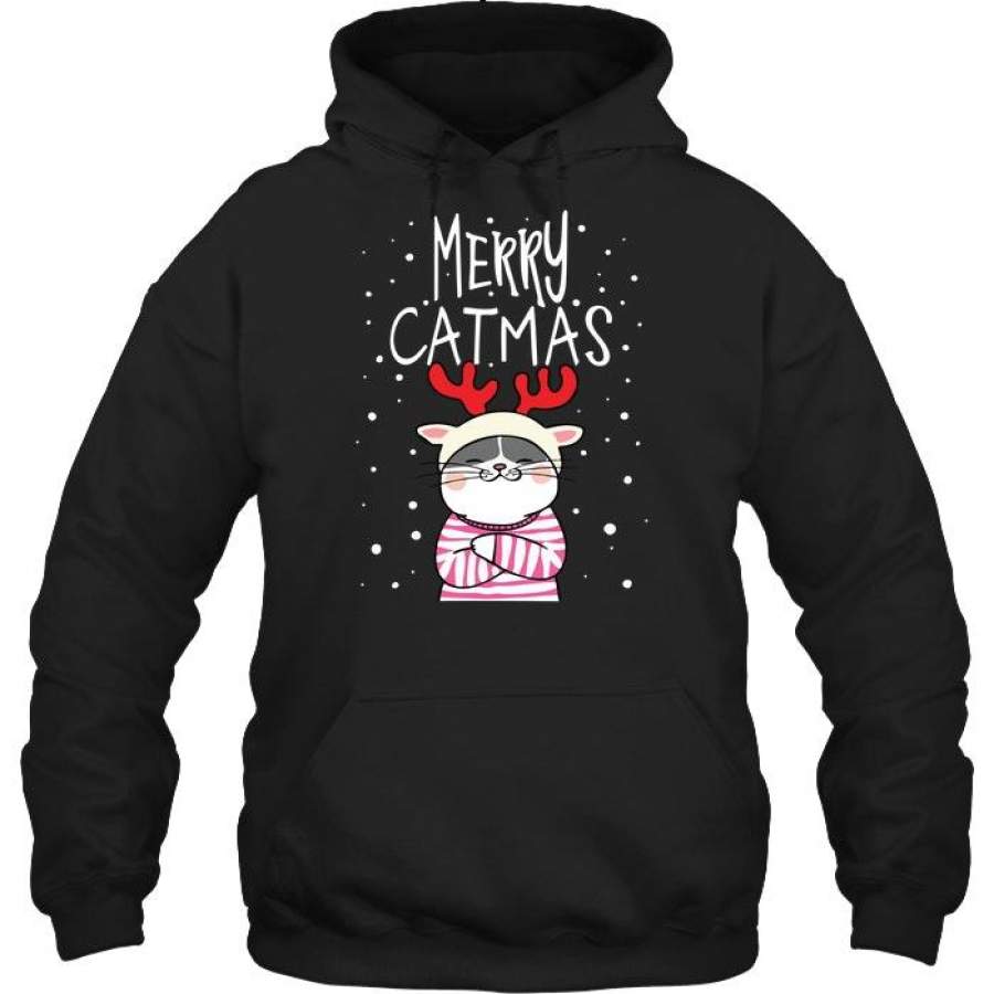 Funny Merry Catmas Christmas Gift Shirt Hoodie