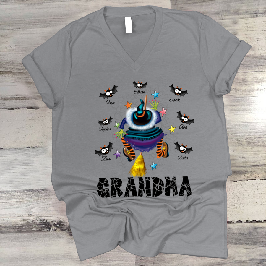 Personalized Grandma Witch Halloween Shirt