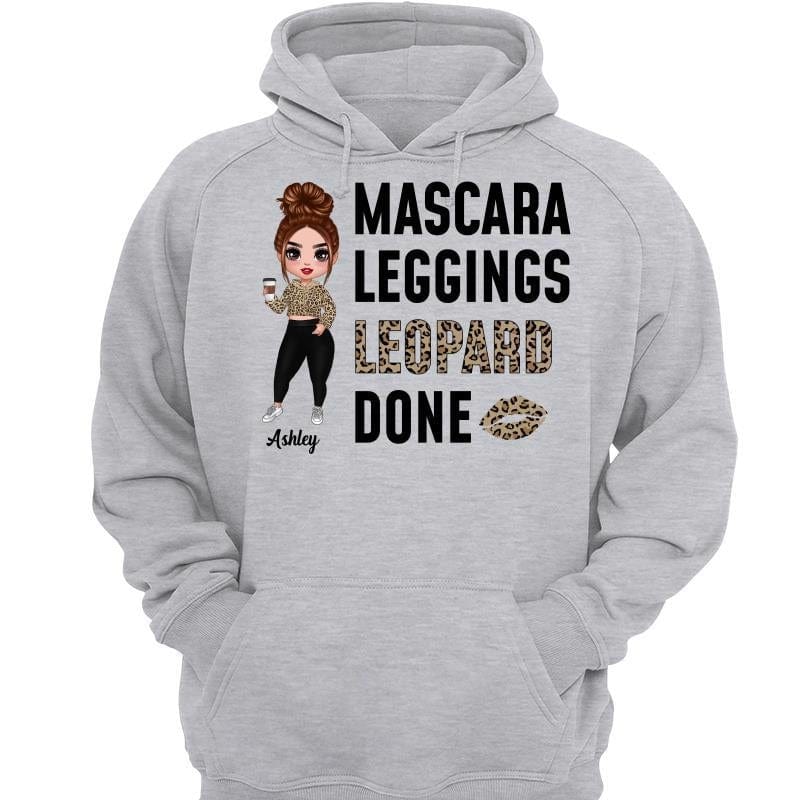 Doll Girl Mascara Leggings Leopard Done Personalized Hoodie Sweatshirt