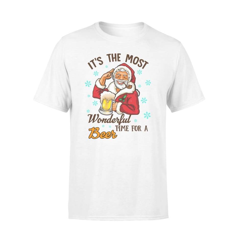 Santa Claus It’S The Most Time For Beer Christmas Unisex T-Shirt Hoodie Sweatshirt Plus Size S-5Xl