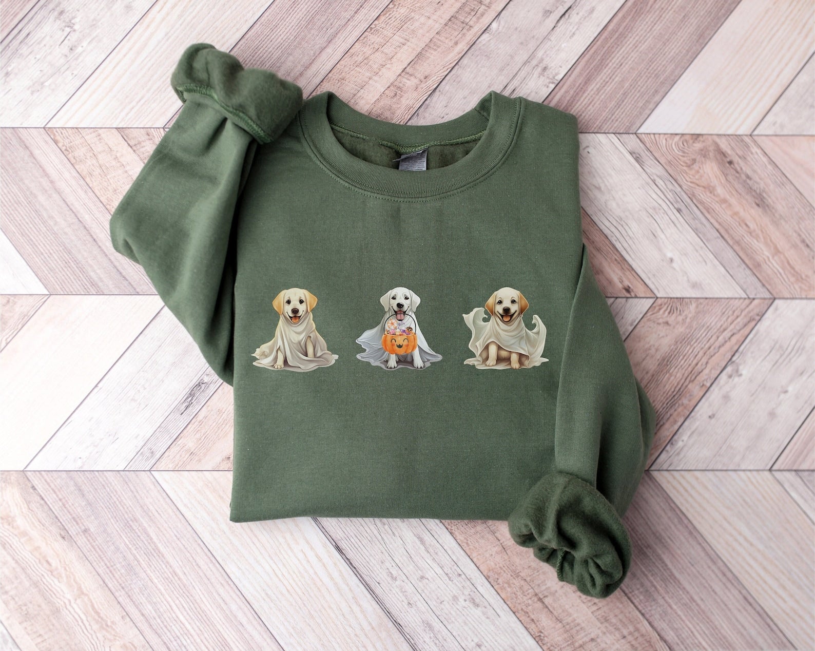 Halloween Dog Sweatshirt 2D Crewneck Sweatshirt All Over Print Sweatshirt For Women Sweatshirt For Men Sws4248