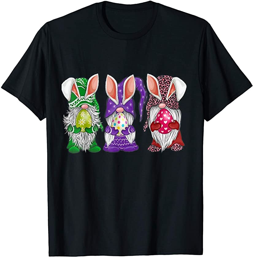 Three Gnomes Easter Thanksgiving Leopard Gnomes T-Shirt