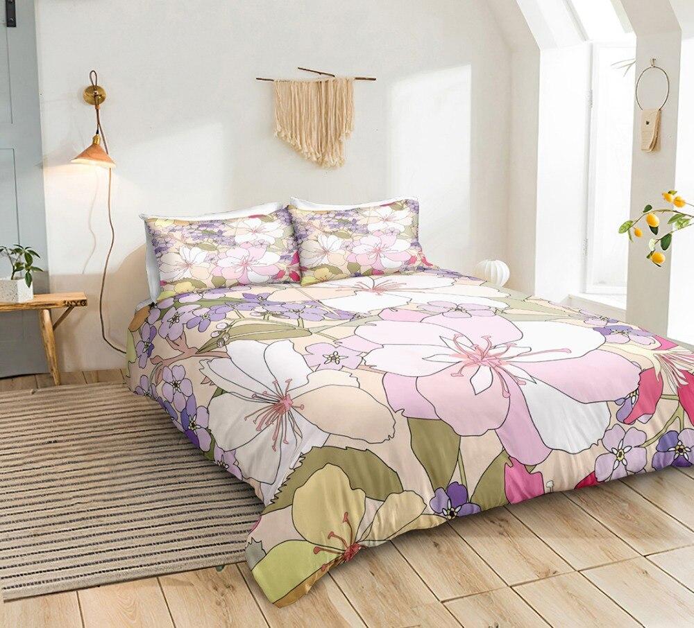Retro Lily Floral 3 Pieces Quilted Comforter Set – ElsaShirt