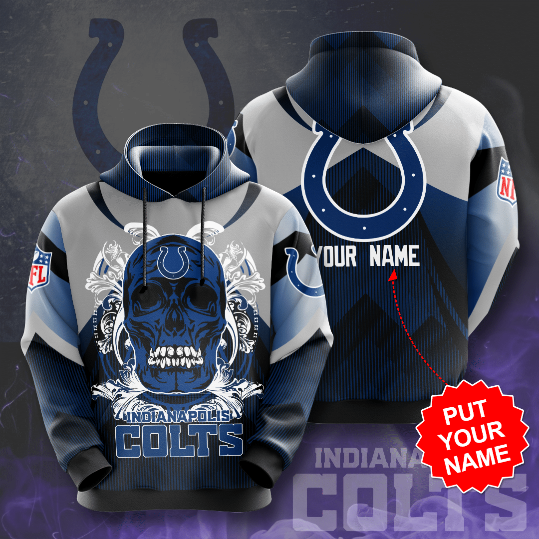 Personalized Indianapolis Colts No845 Custom Hoodie 3D Hoodie 3D Pullover Zip Hoodie 3D