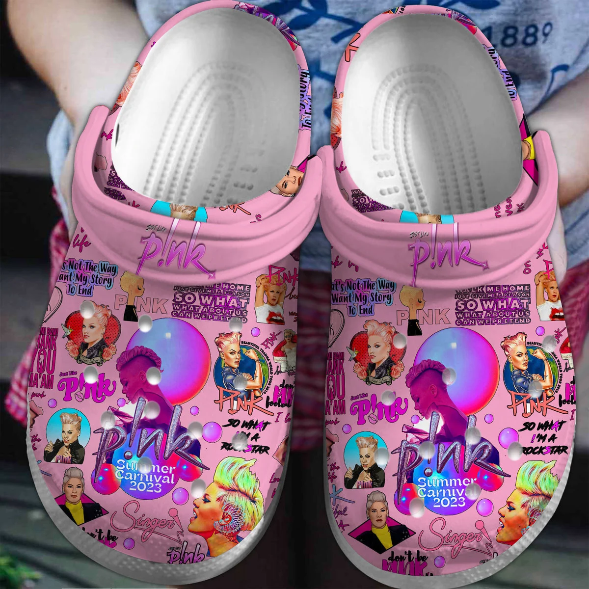 Pink Music Singer Crocss Clogs For Men Women And Kid Bq2Bfaux-1-3-2-1-1-1