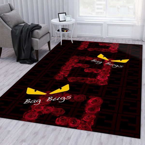 Fendi Fashion Brand Rug Bedroom Rug Family Gift US Decor