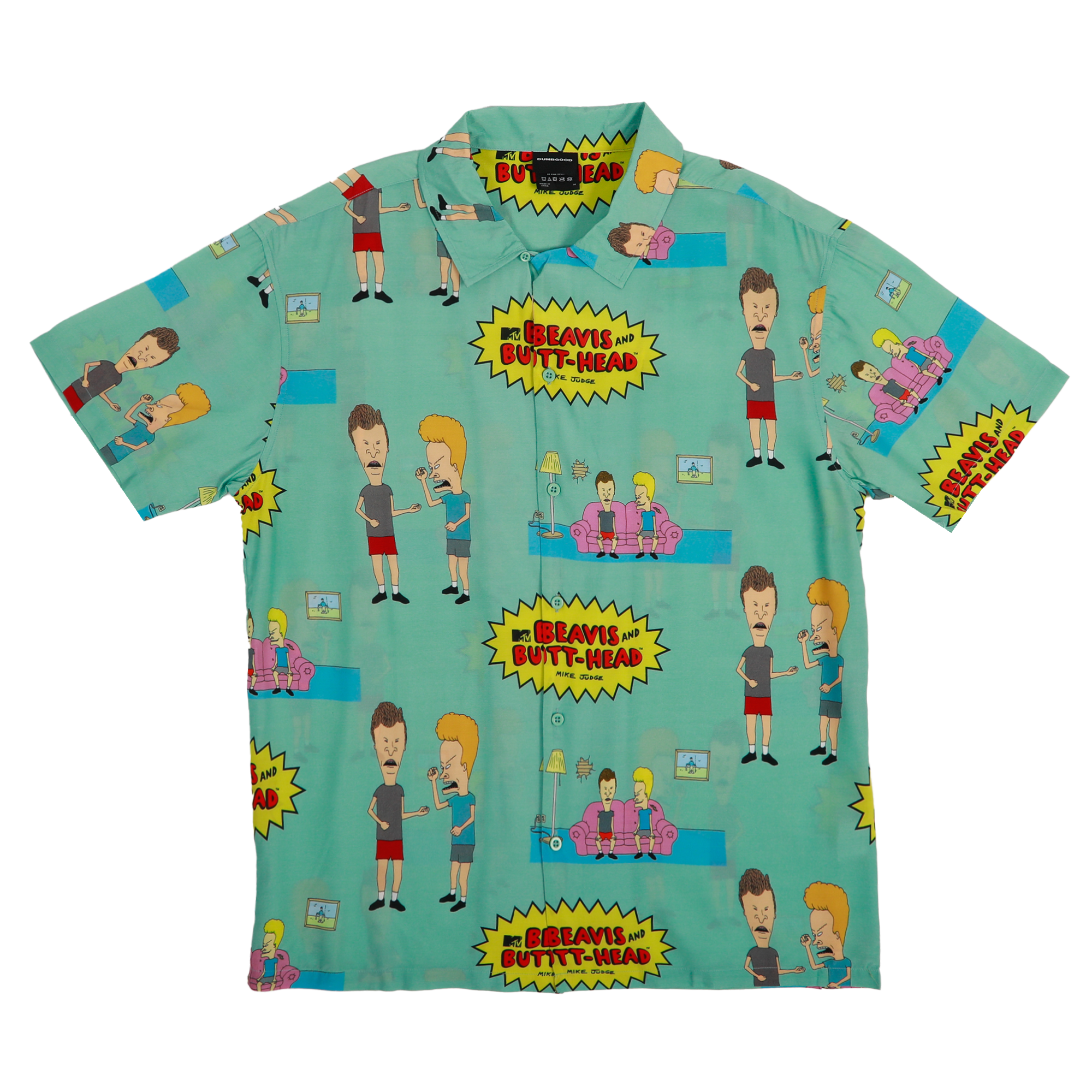 Beavis & Butt-Head Repeat Button-Down Shirt