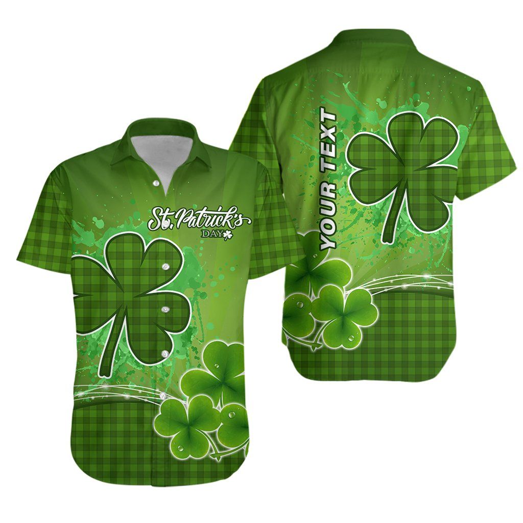 (Custom Personalised) Happy Saint Patrick’s Day Hawaiian Shirt Shamrock K13