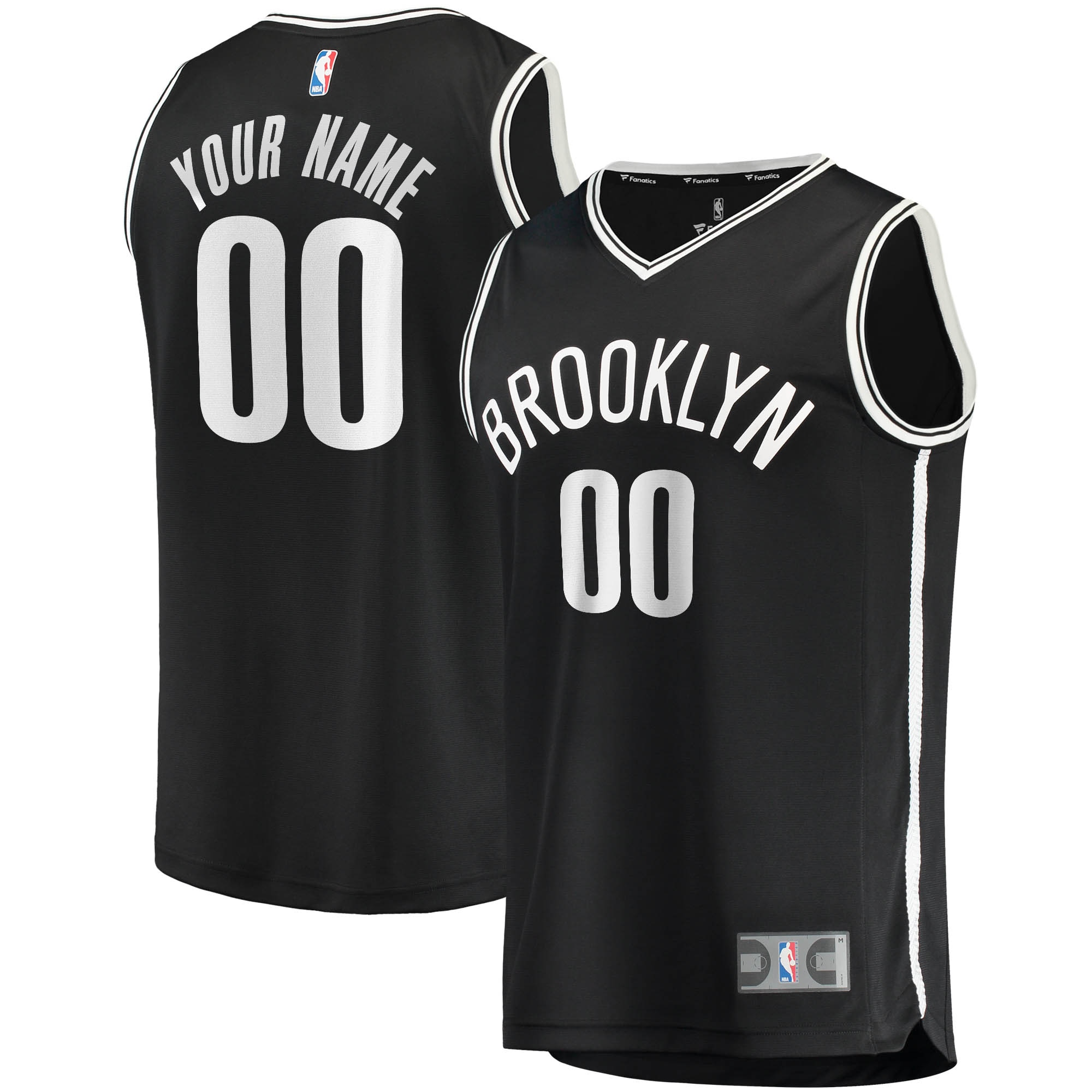 Brooklyn Nets Fast Break Custom Jersey Black – Icon Edition