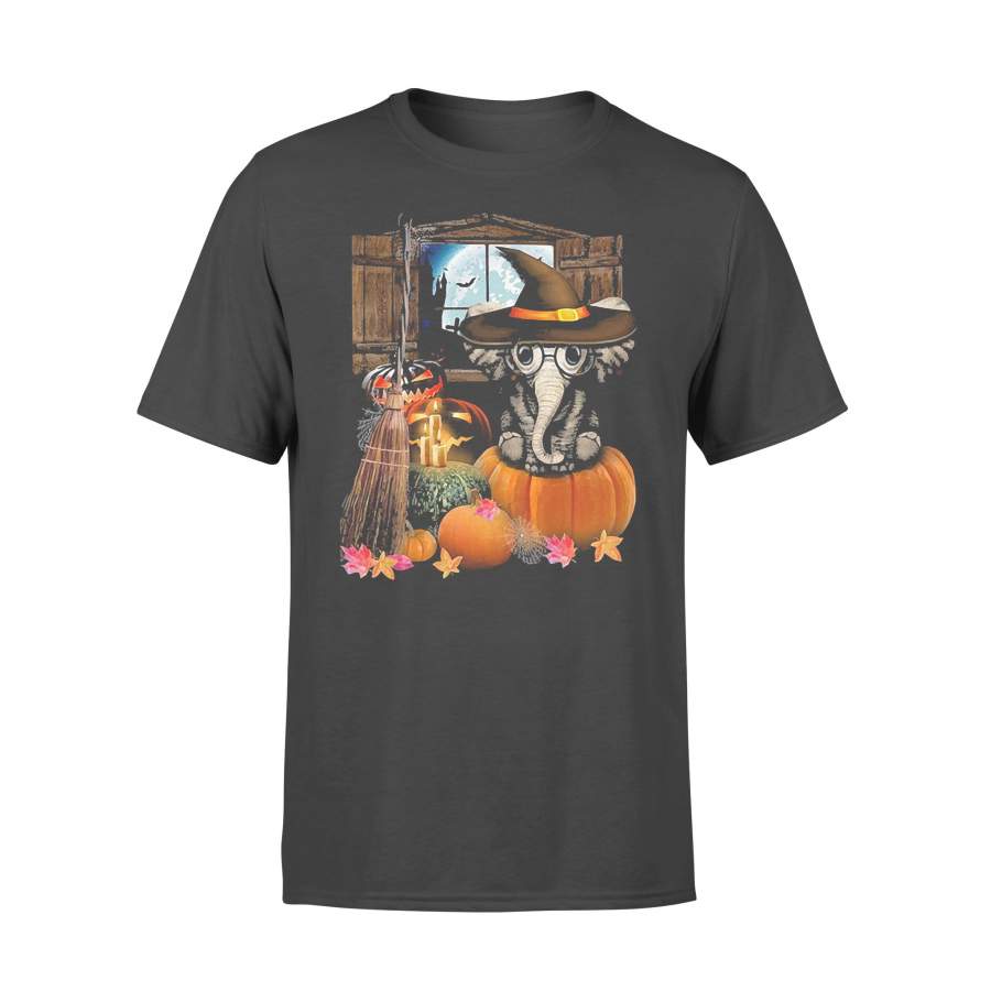 Elephant Witch Pumpkin Halloween T-shirt