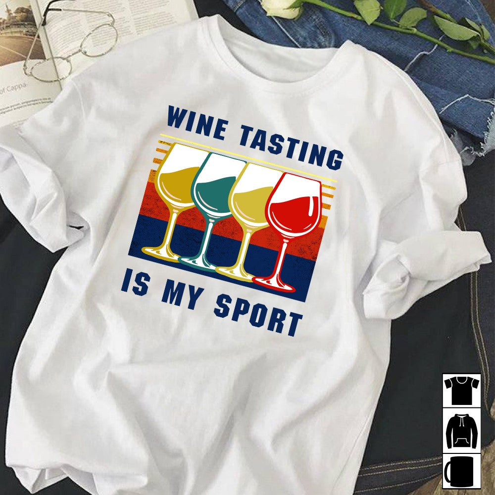 Wine Tasting In My Sport Vintage Style Standard/Premium T-Shirt