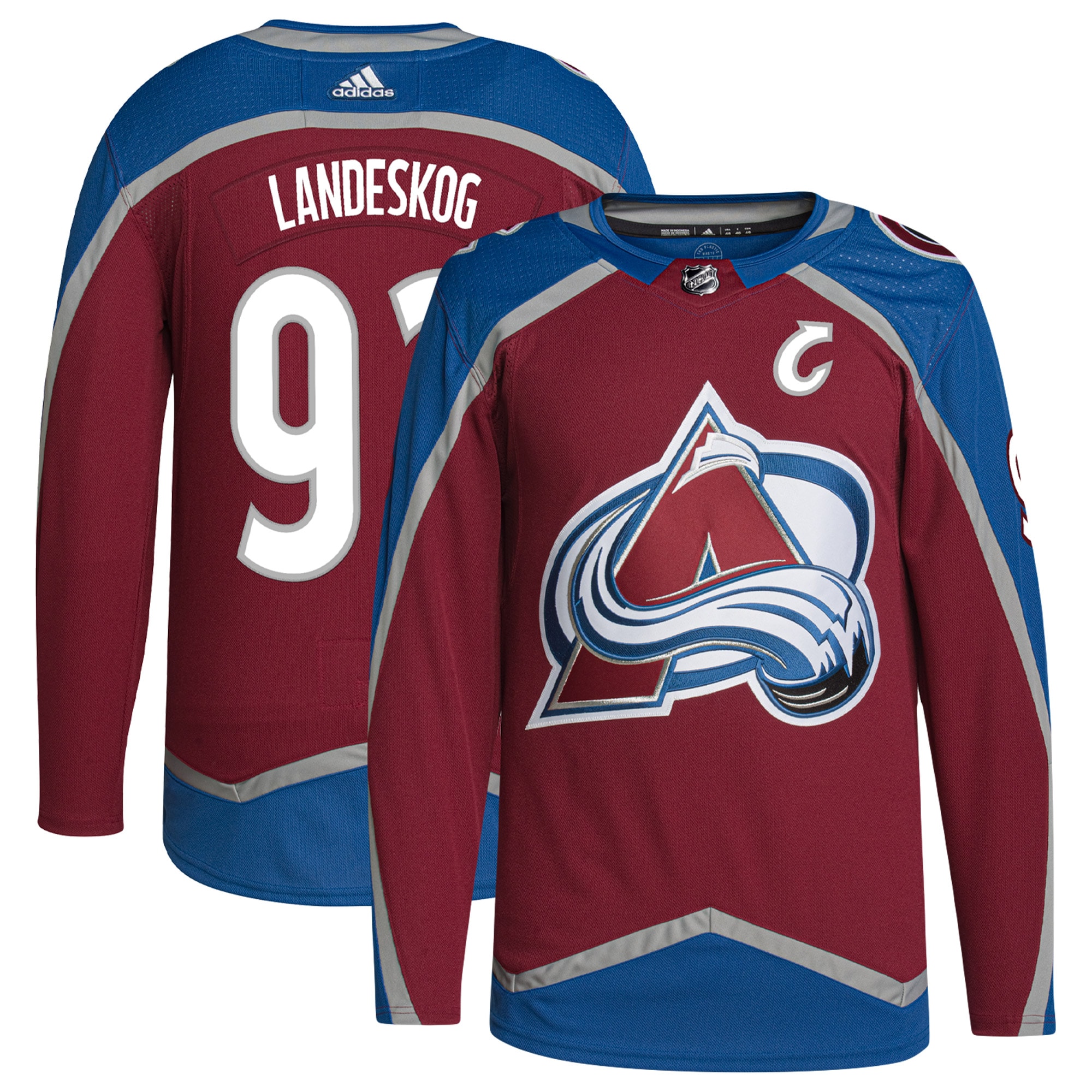 Gabriel Landeskog Colorado Avalanche Primegreen Authentic Player Jersey – Burgundy