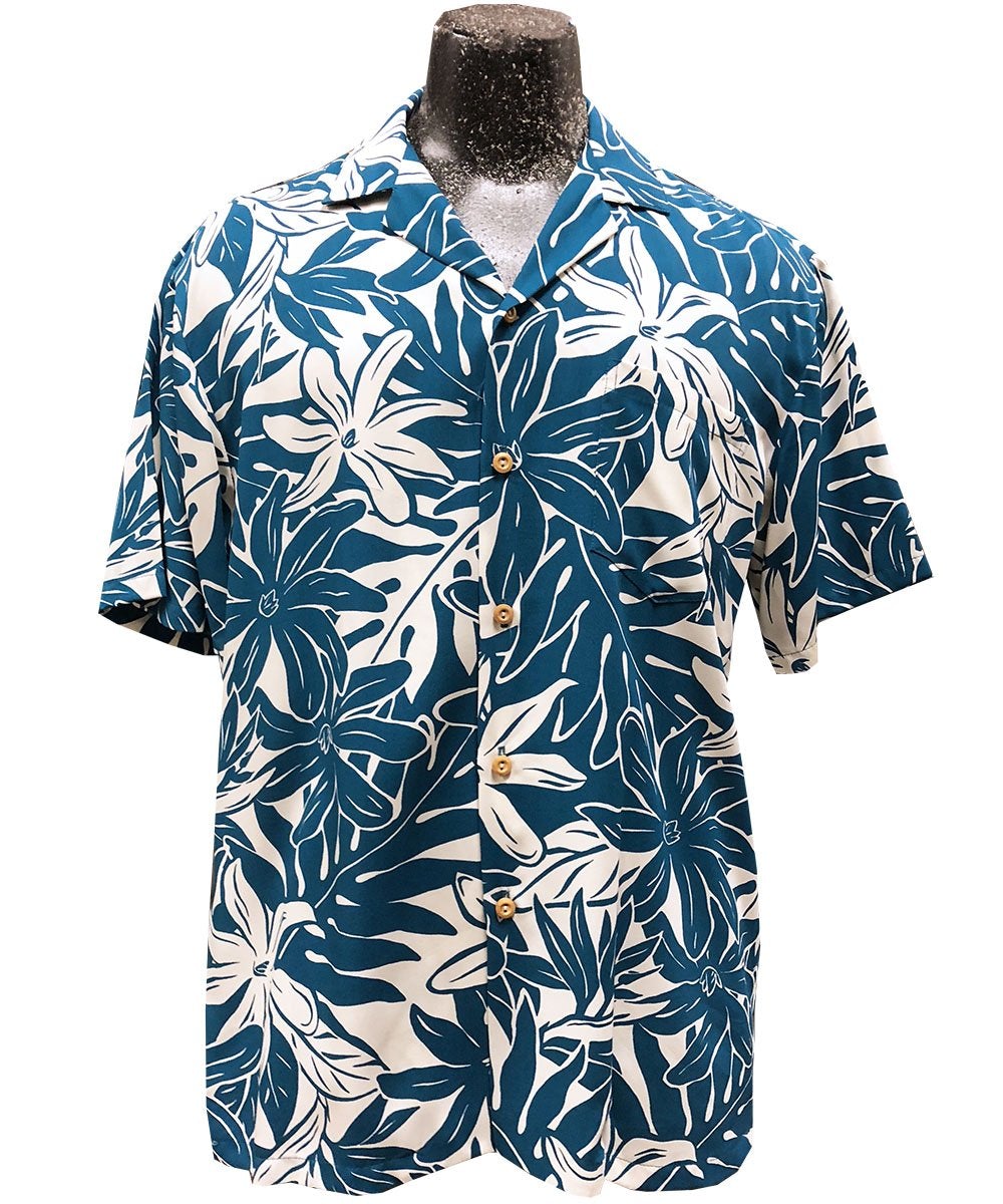 Tahitian Garden Tealhawaiian Shirt Made In Summer Beach Shirts Ha111078