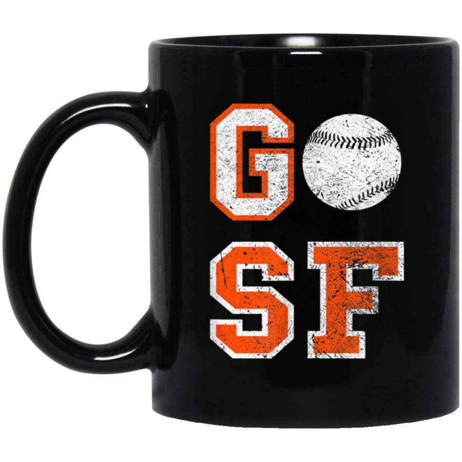 Vintage San Francisco Baseball GO SF Softball Bay Area Gift Mug