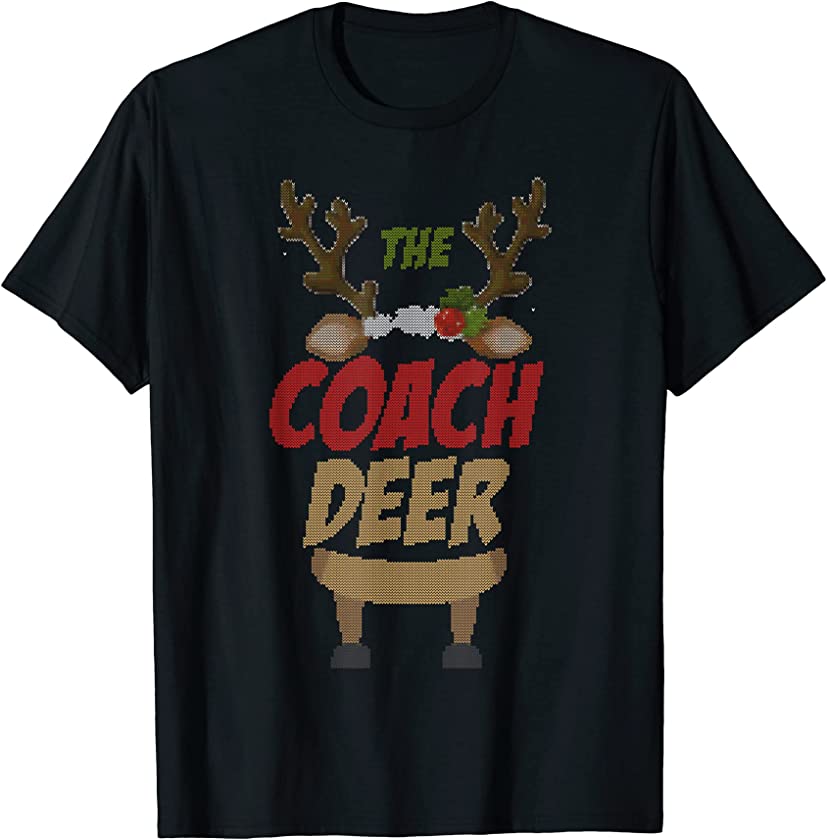 The Coach Raindeer Family Matching Group Ugly Christmas T-Shirt