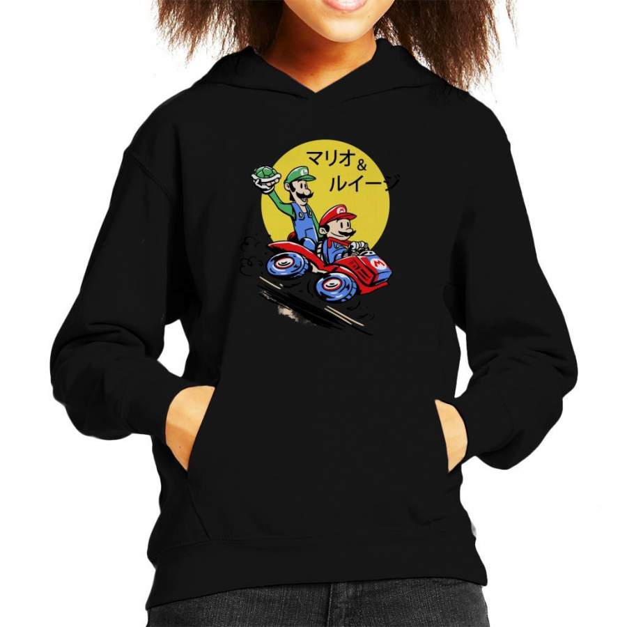 Super Mario Bros Double Dash Antics Kid’s Hooded Sweatshirt