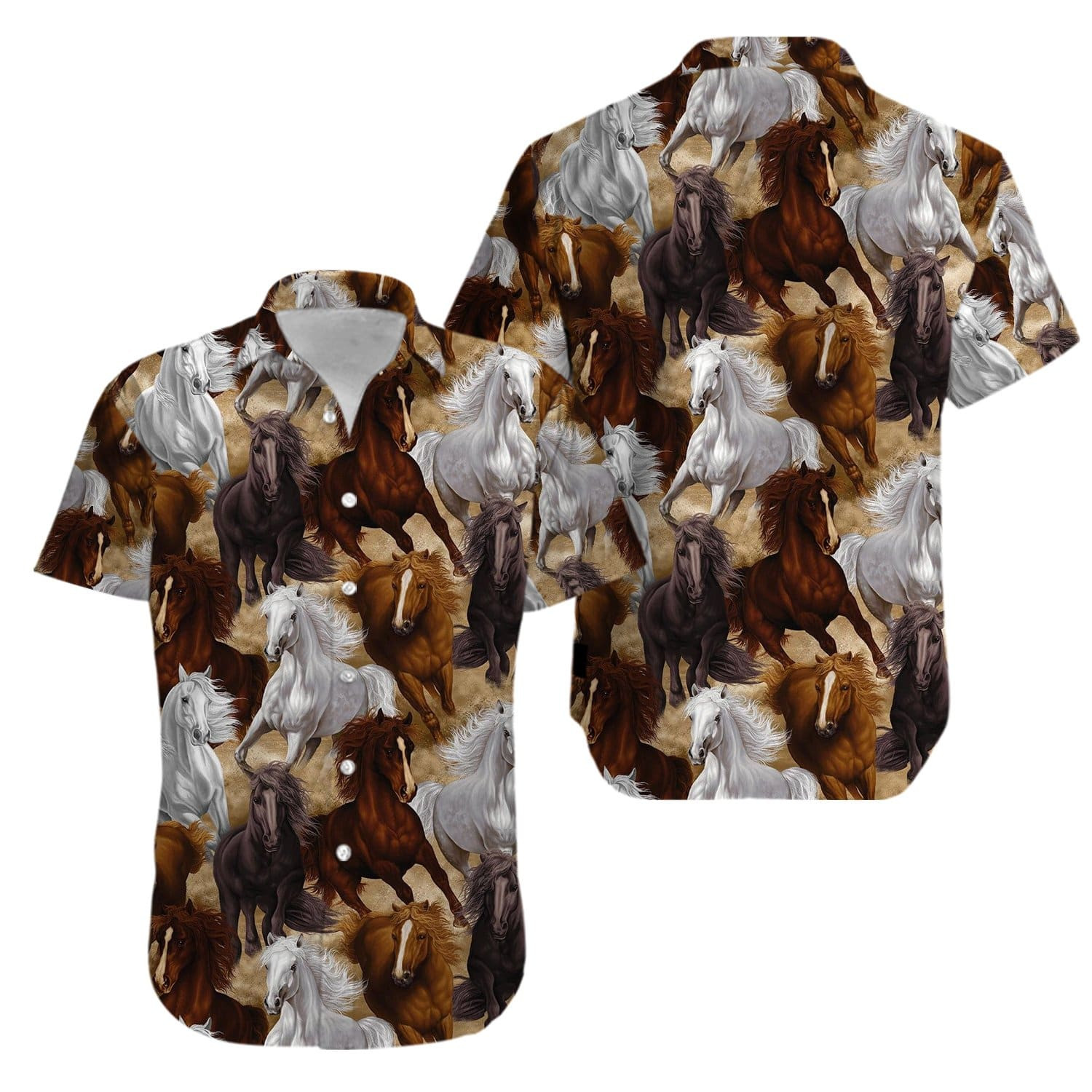 Beautiful Horse Art Hawaii Aloha Shirts Kv Ha89850