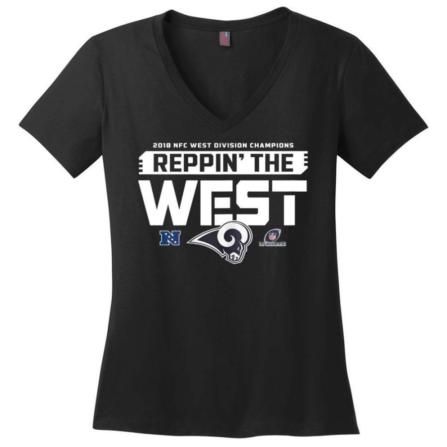 2018 nfc west division-champions los angeles rams Ladies V-neck