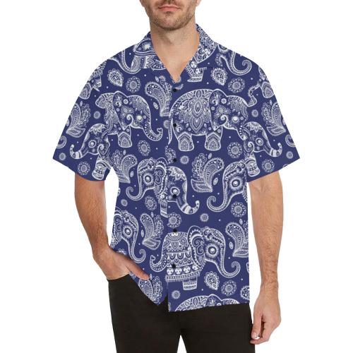 White Elephant Mandala Hawaiian Shirt