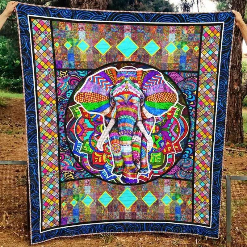 Elephant Ver2 Blanket TH1507 Quilt