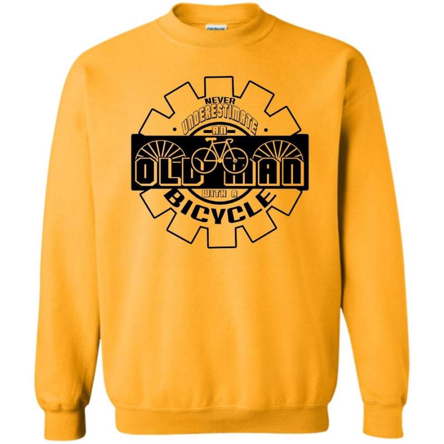 Old Man With A Bicycle T Shirt, Never Underestimate An Old Man With A Bicycle Sweatshirt