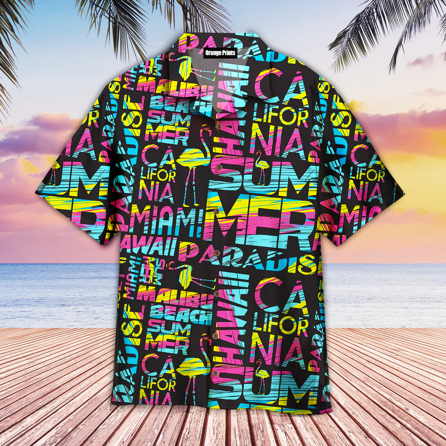 Hawaiian Summer California Beach Aloha Shirts For Men Women Ha47218