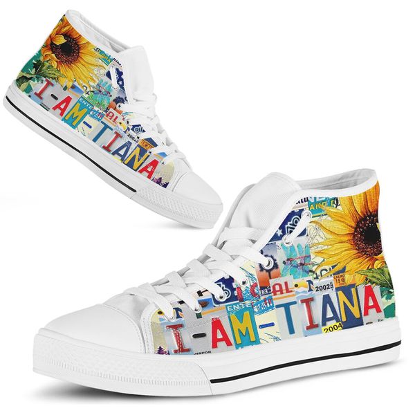 Tiana License Plate High Top Shoes HT303