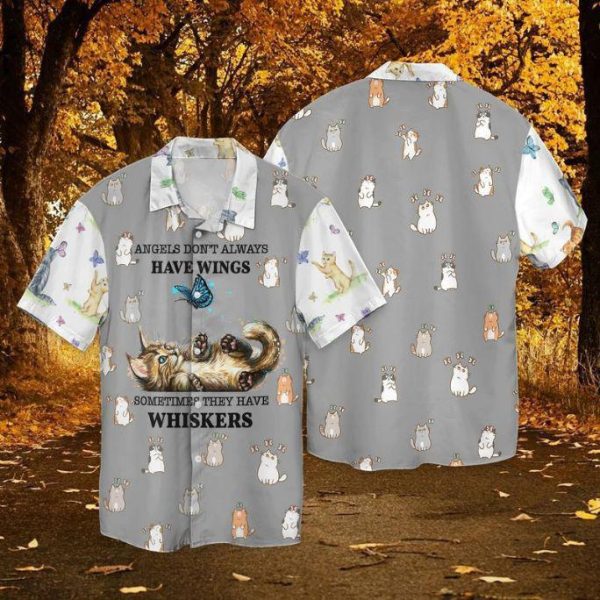 Butterfly With Cat Hawaii Shirt For Men Women Ha84634