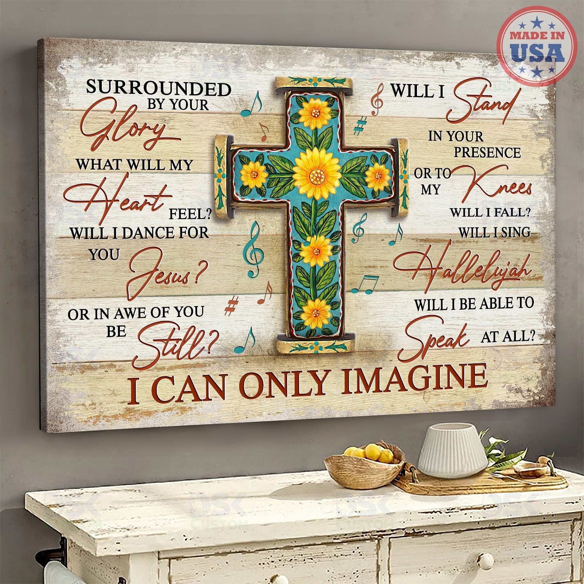 Butterfly Canvas Wall Art Home Decor – Jesus  – I Can Only Imagine [Id1-D]