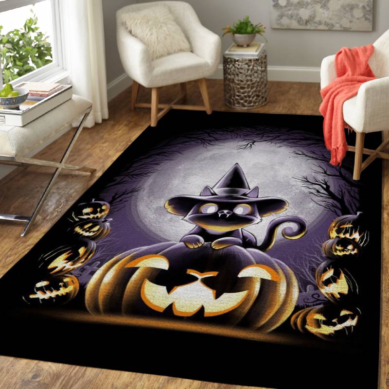 Witch-Cat Night – Animals Area Rug Carpet