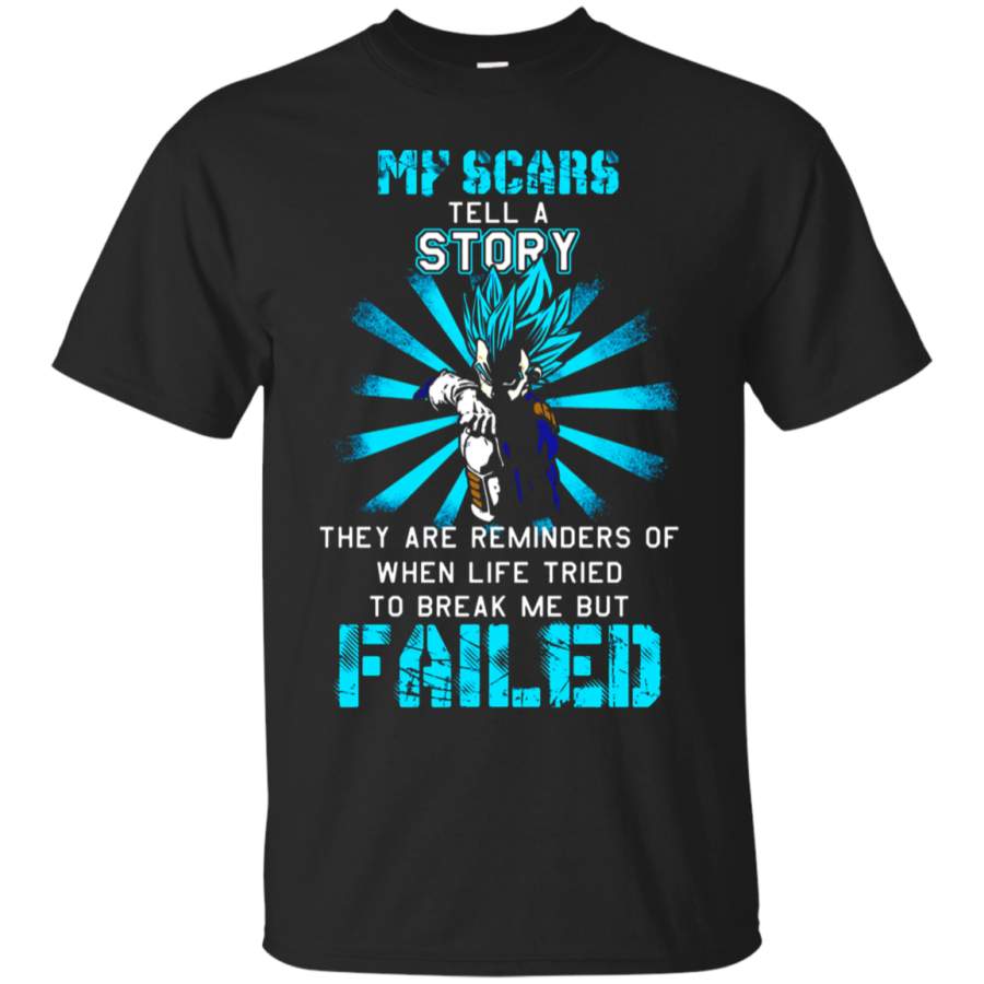 AGR Dragon Ball (Vegeta) – My Scars Tell A Story Dragon Ball T-Shirt