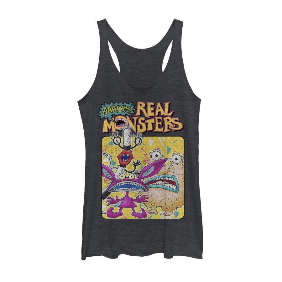 Aaahh!!! Real Monsters Women’s Character Crew  Racerback Tank