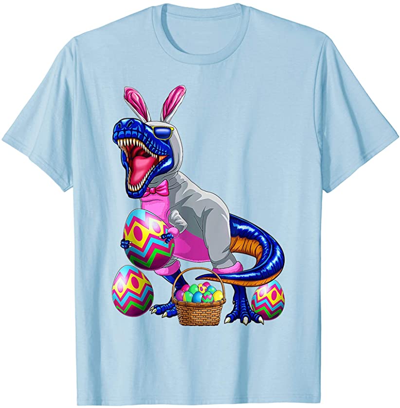 TRex Easter Bunny Dinosaur Tee For Boys Men Girls Women Guys T-Shirt