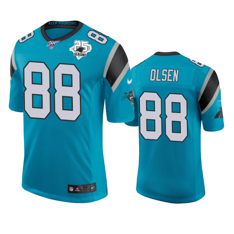 Carolina Panthers Greg Olsen Blue 25th Season Classic Limited Jersey