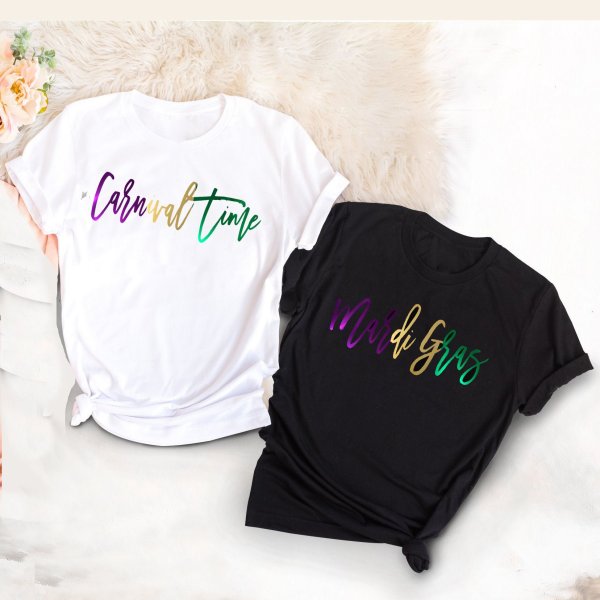 Mardi Gras Carnival Time Couple Matching T-Shirt – Gst