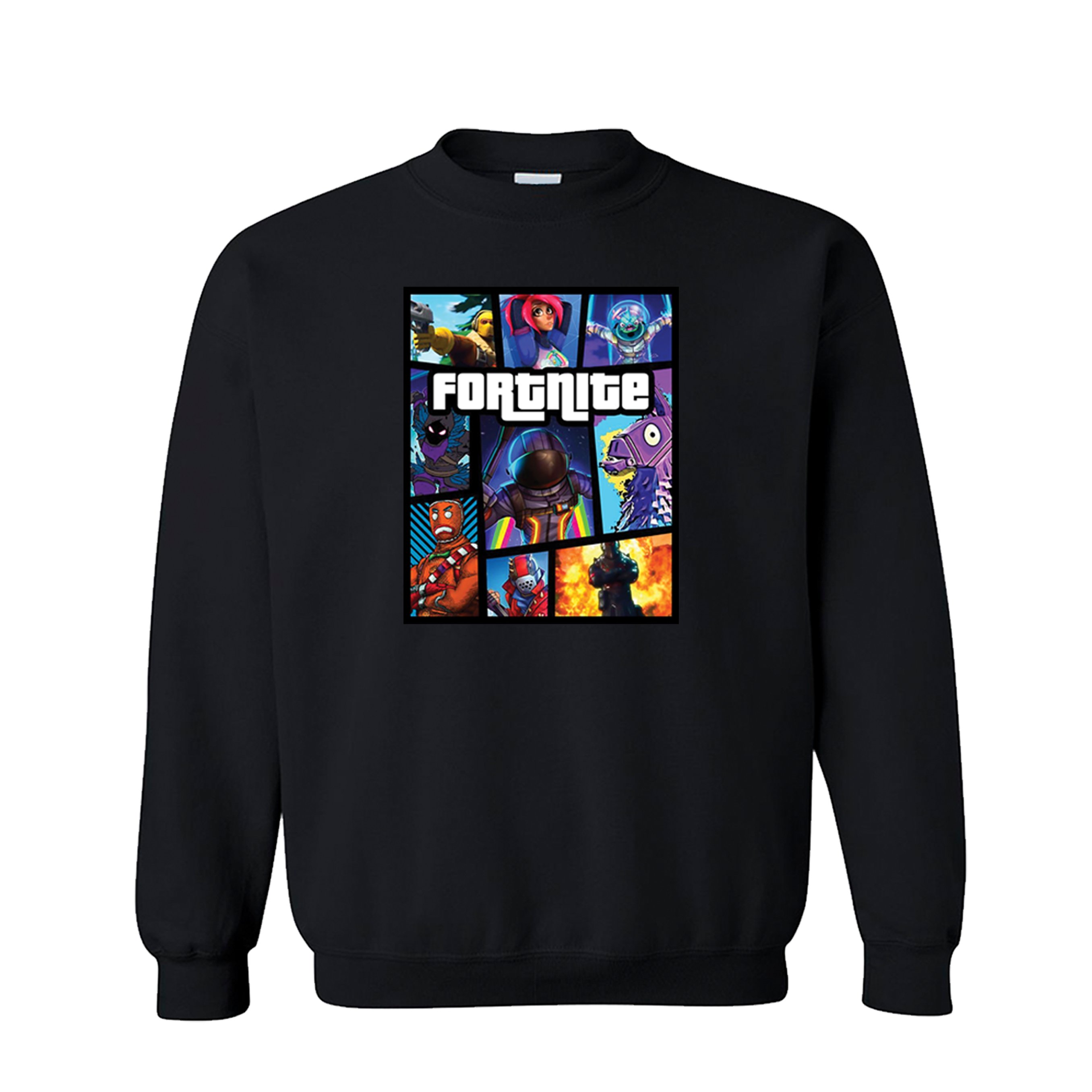 Fortnite Gta Unisex Crew Neck Sweatshirt