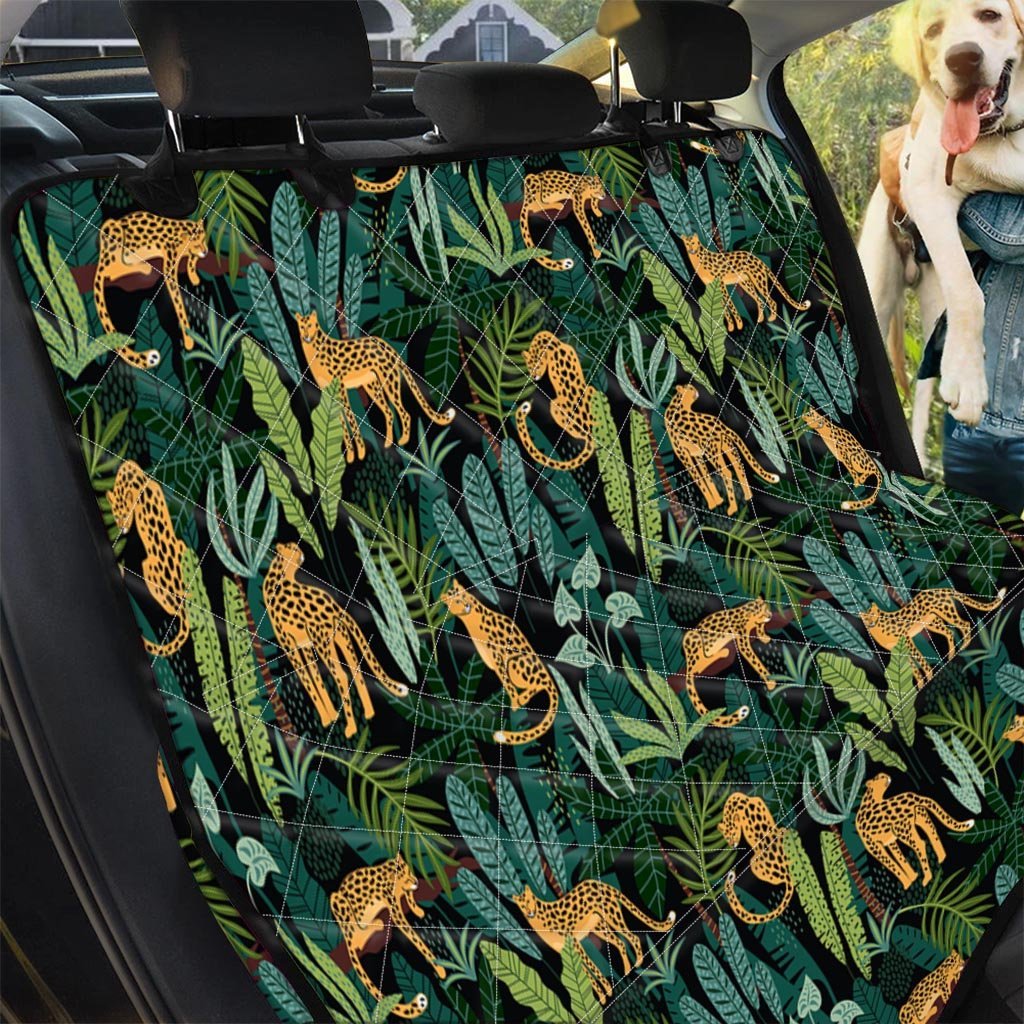 Tropical Leopard Hawaiian Print Pet Car Seat Cover