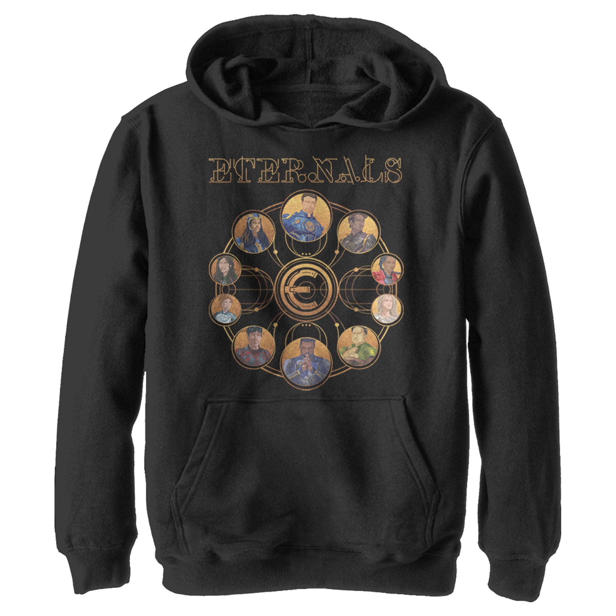 Boy’S Marvel Eternals Circular Gold Pull Over Hoodie