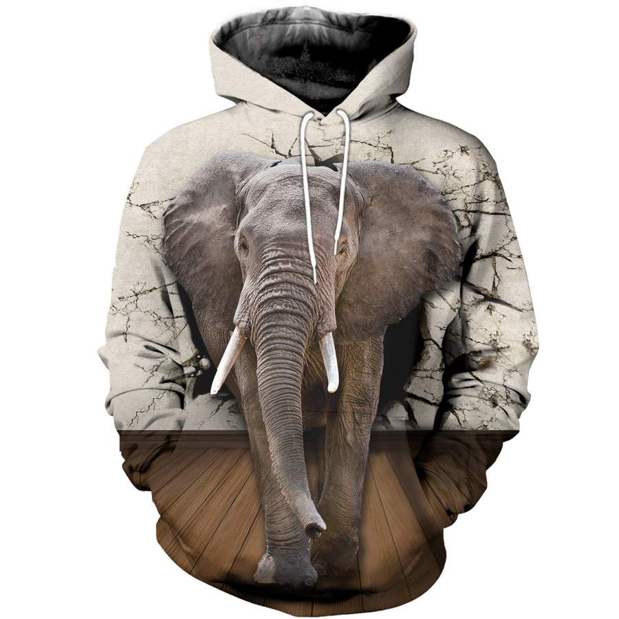 3D All Over Printed Elephant T-Shirt Cool Beautiful