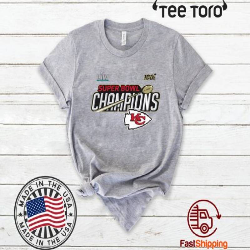 Kansas City Chiefs Super Bowl LIV Champions Trophy Gift T-Shirt