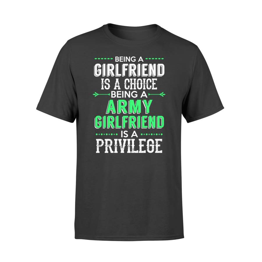 Cool Military Proud US Army Girlfriend Privilege Gift  T-Shirt