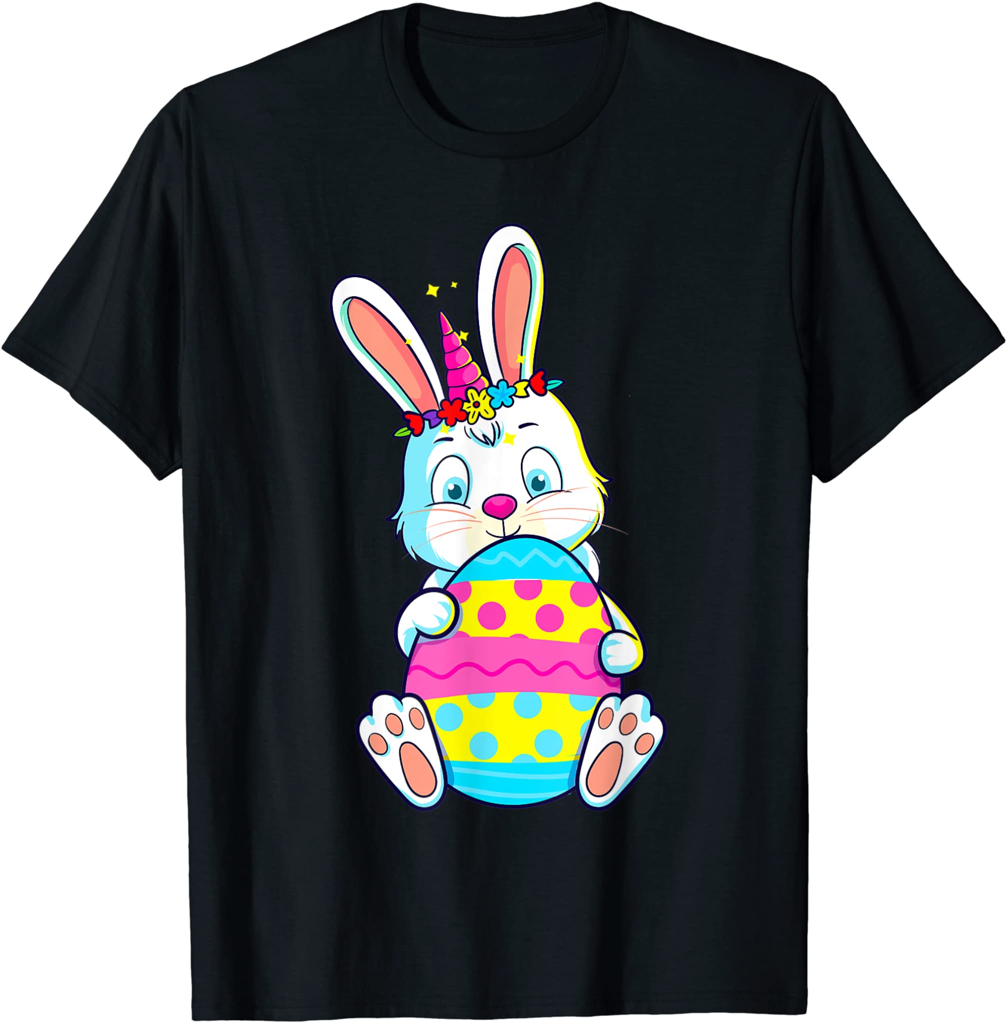 Bunny Unicorn Easter Egg Cute Rabbit Women Girls Toddler T-Shirt